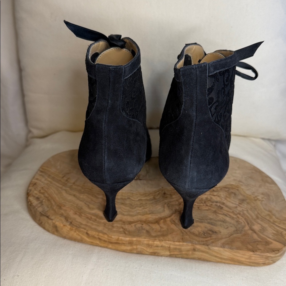 Ramon Tenza Black Patterned Ankle Booties - Picture 5 of 7